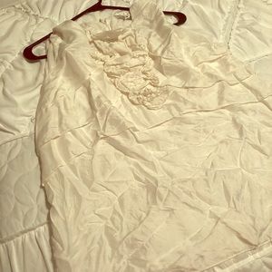 White Crinkle Blouse